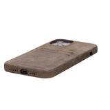 iPhone 12 Pro Max Snap - on Full Cover Leather Case with Credit Card Slots by Hardiston - premium iPhone 12 Cases