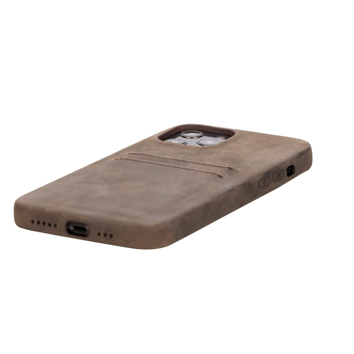 iPhone 12 Pro Max Snap - on Full Cover Leather Case with Credit Card Slots by Hardiston - premium iPhone 12 Cases