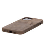 iPhone 12 Pro Max Snap - on Full Cover Leather Case with Credit Card Slots by Hardiston - premium iPhone 12 Cases