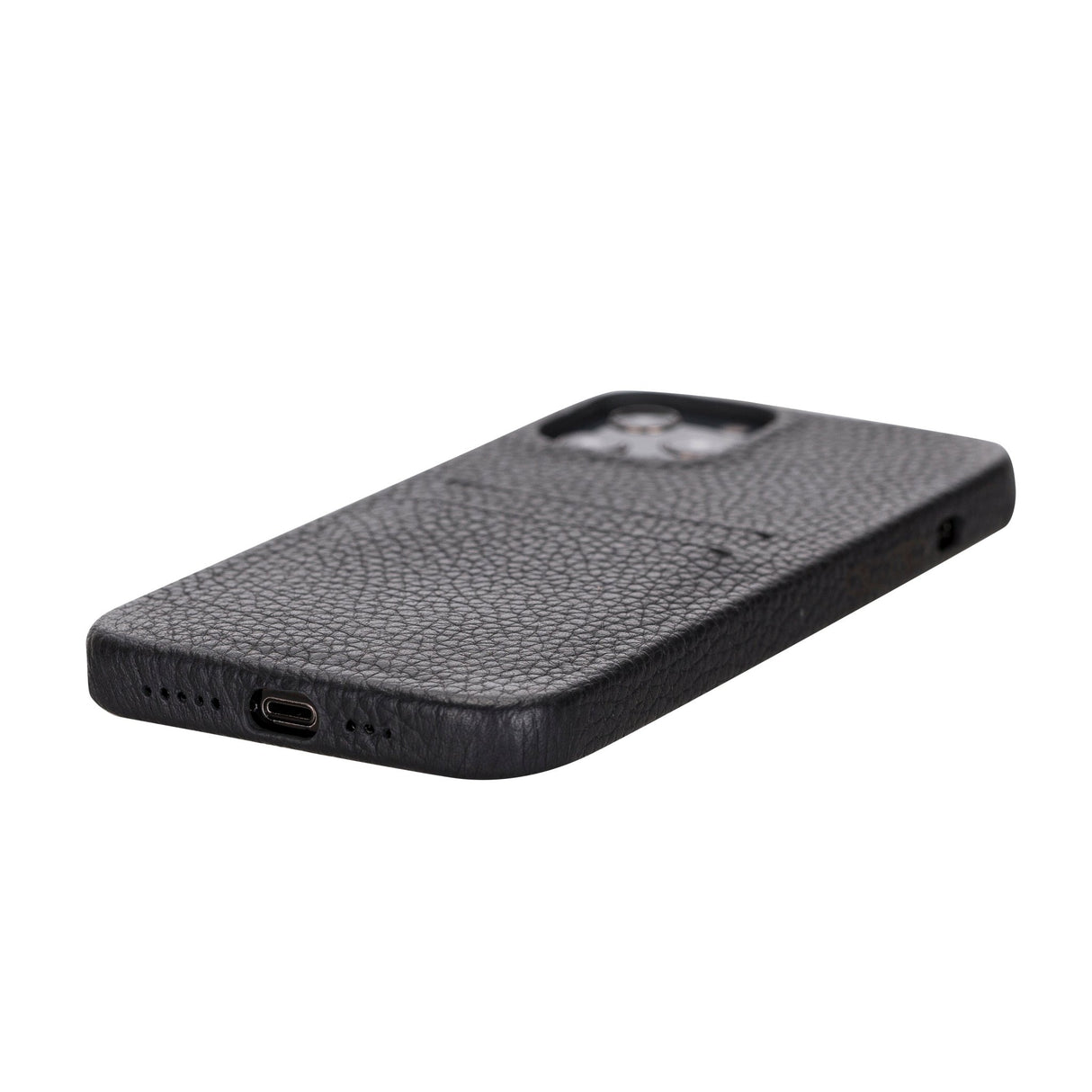iPhone 12 Pro Max Snap - on Full Cover Leather Case with Credit Card Slots by Hardiston - premium iPhone 12 Cases