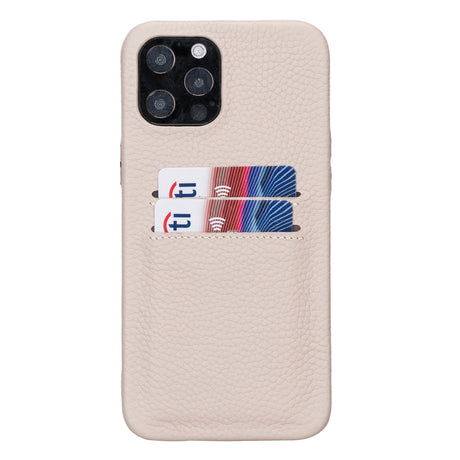 iPhone 12 Pro Max Snap - on Full Cover Leather Case with Credit Card Slots by Hardiston - premium iPhone 12 Cases