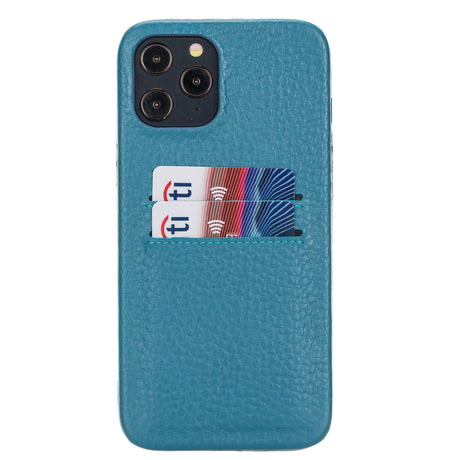 iPhone 12 Pro Max Snap - on Full Cover Leather Case with Credit Card Slots by Hardiston - premium iPhone 12 Cases