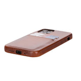 iPhone 12 Pro Snap - on Full Cover Leather Case with Credit Card Slots by Hardiston - premium iPhone 12 Cases