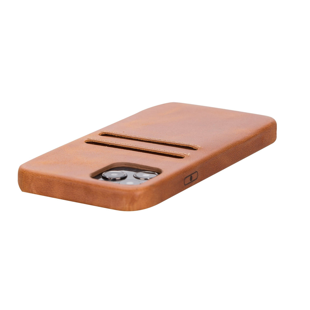 iPhone 12 Pro Snap - on Full Cover Leather Case with Credit Card Slots by Hardiston - premium iPhone 12 Cases