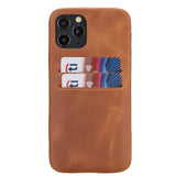 iPhone 12 Pro Snap - on Full Cover Leather Case with Credit Card Slots by Hardiston - premium iPhone 12 Cases