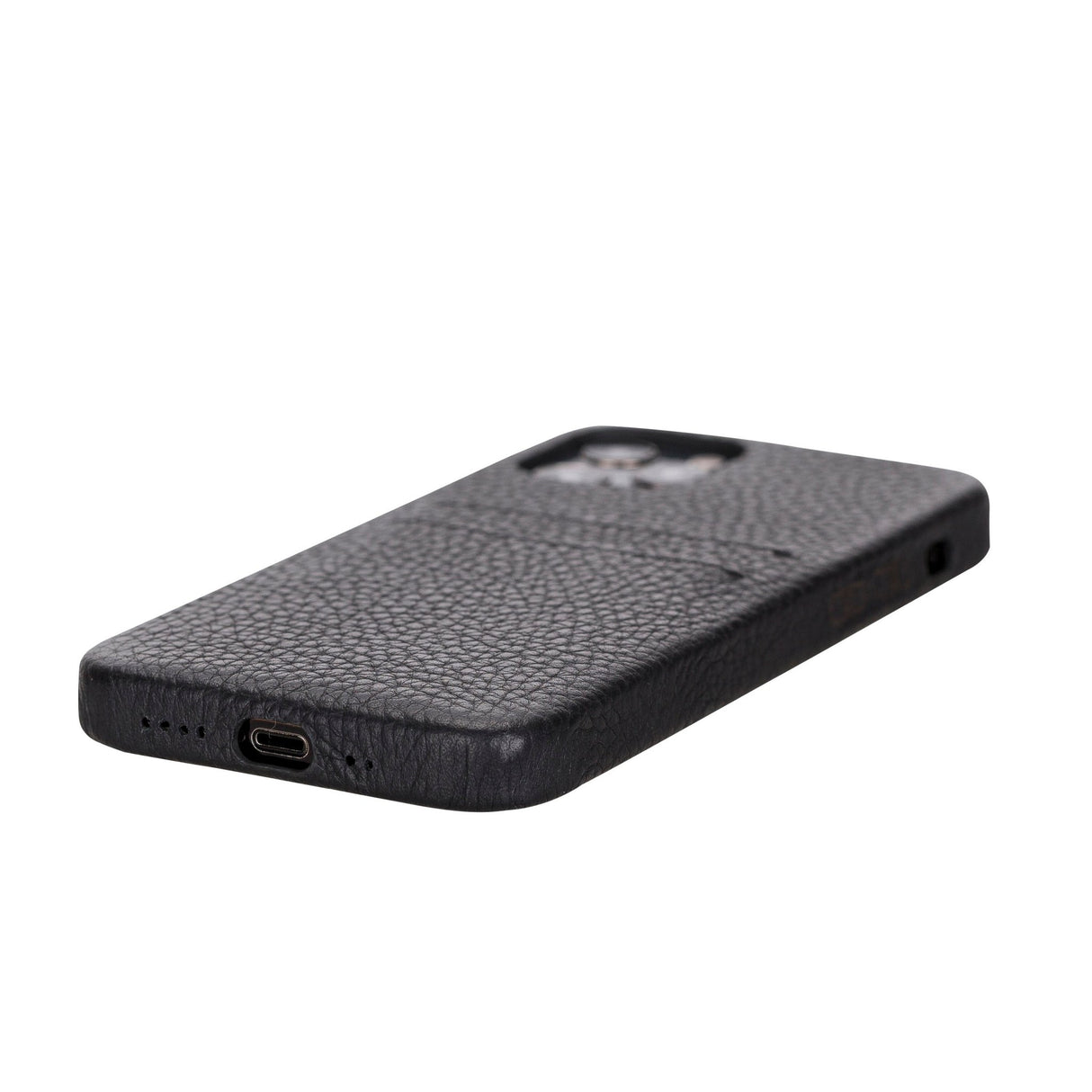 iPhone 12 Pro Snap - on Full Cover Leather Case with Credit Card Slots by Hardiston - premium iPhone 12 Cases