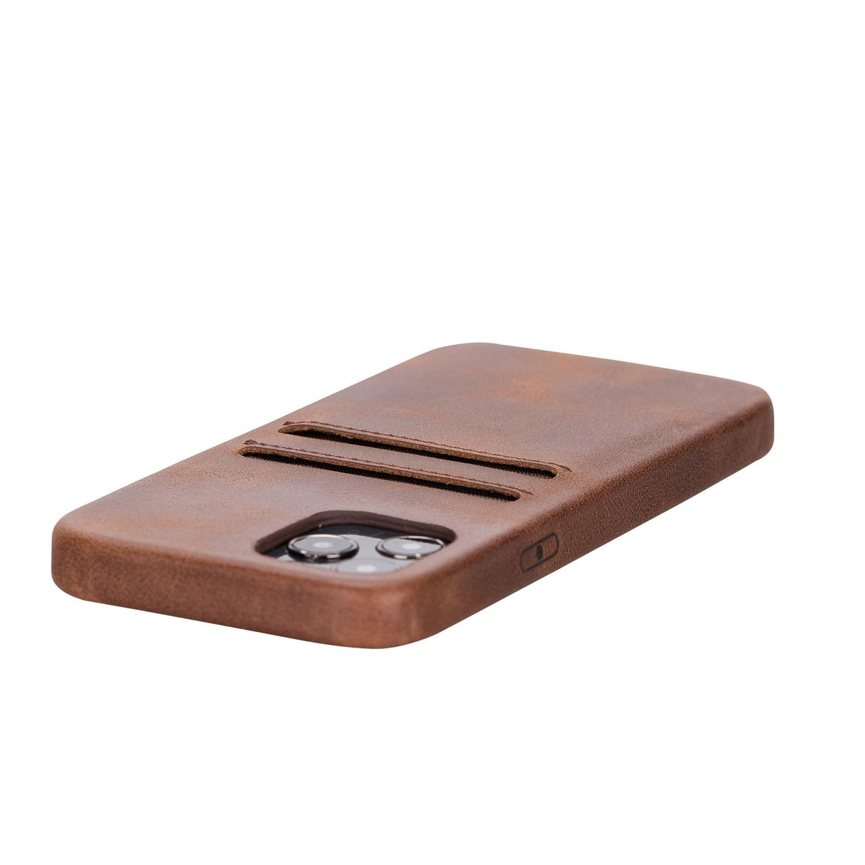 iPhone 12 Snap - on Full Cover Leather Case with Credit Card Slots by Hardiston - premium iPhone 12 Cases