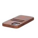 iPhone 12 Snap - on Full Cover Leather Case with Credit Card Slots by Hardiston - premium iPhone 12 Cases