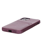 iPhone 12 Snap - on Full Cover Leather Case with Credit Card Slots by Hardiston - premium iPhone 12 Cases