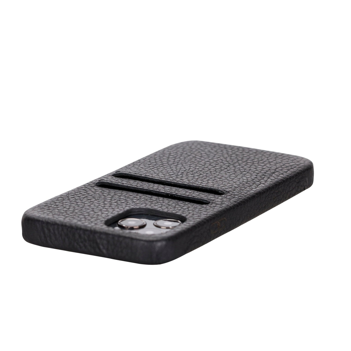 iPhone 12 Snap - on Full Cover Leather Case with Credit Card Slots by Hardiston - premium iPhone 12 Cases
