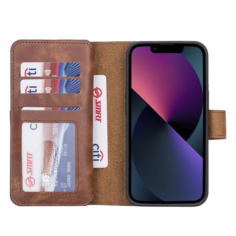 iPhone 13 Leather Dual Wallet Case by Hardiston - premium iPhone 13 Cases
