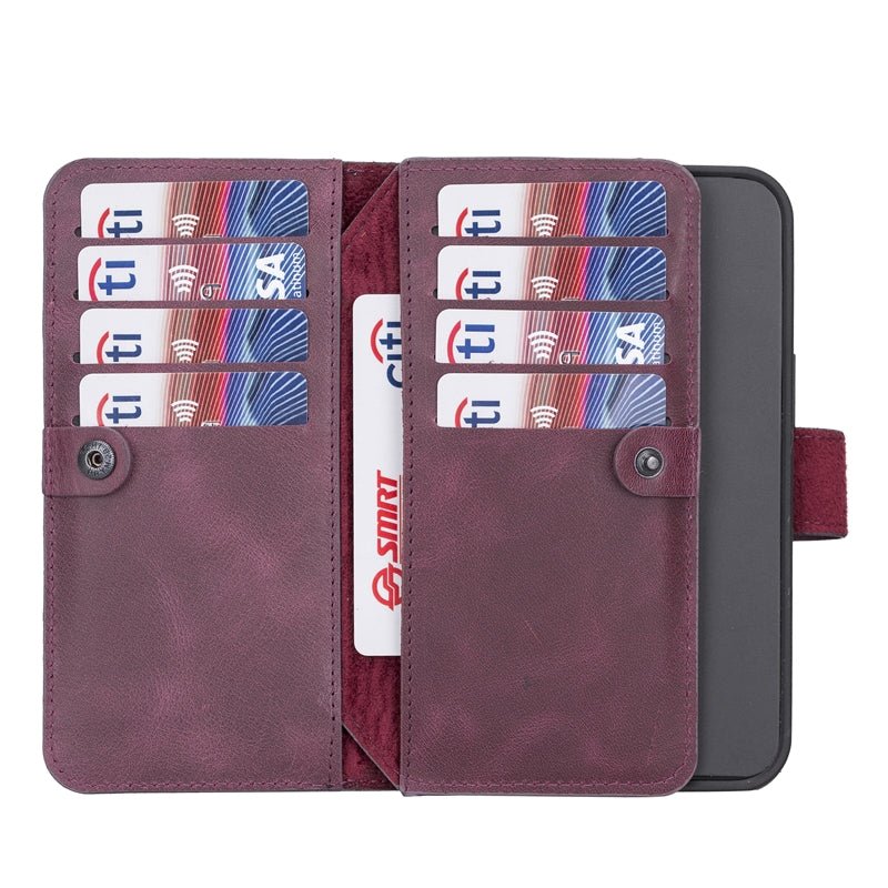 iPhone 13 Leather Dual Wallet Case by Hardiston - premium iPhone 13 Cases