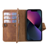 iPhone 13 Mini Leather Dual Wallet Case by Hardiston - premium iPhone 13 Cases