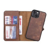 iPhone 13 Mini Leather Dual Wallet Case by Hardiston - premium iPhone 13 Cases