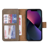 iPhone 13 Mini Leather Dual Wallet Case by Hardiston - premium iPhone 13 Cases