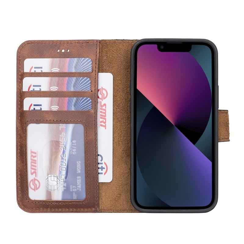 iPhone 13 Mini Leather Wallet Case by Hardiston - premium iPhone 13 Cases