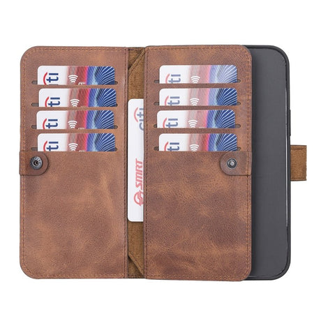 iPhone 13 Pro Leather Dual Wallet Case by Hardiston - premium iPhone 13 Cases