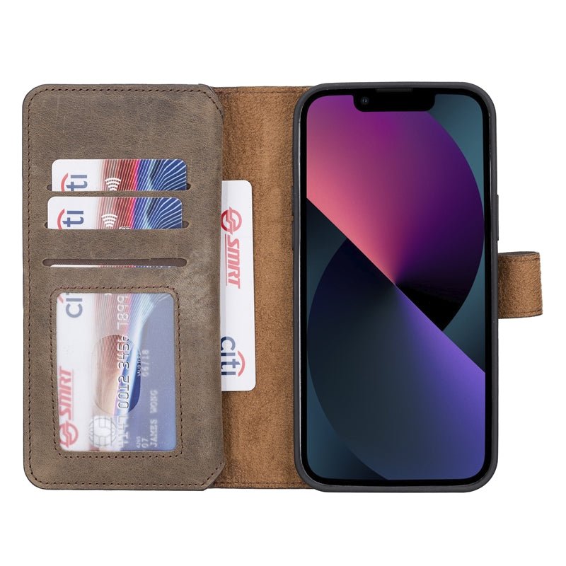 iPhone 13 Pro Leather Dual Wallet Case by Hardiston - premium iPhone 13 Cases