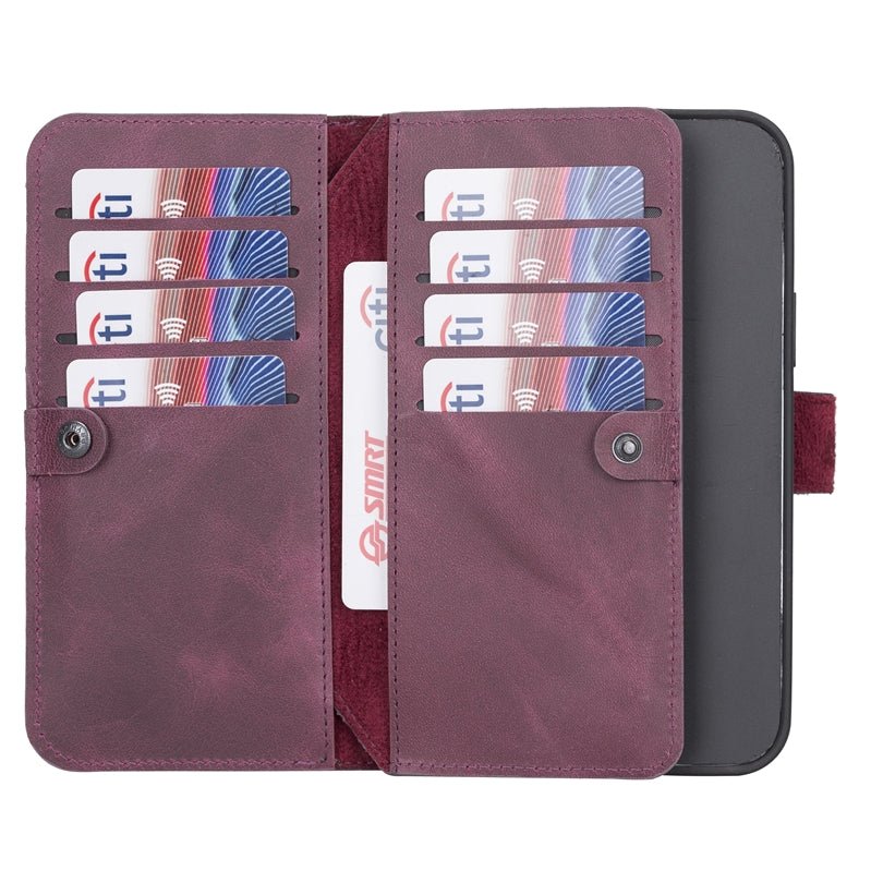 iPhone 13 Pro Leather Dual Wallet Case by Hardiston - premium iPhone 13 Cases