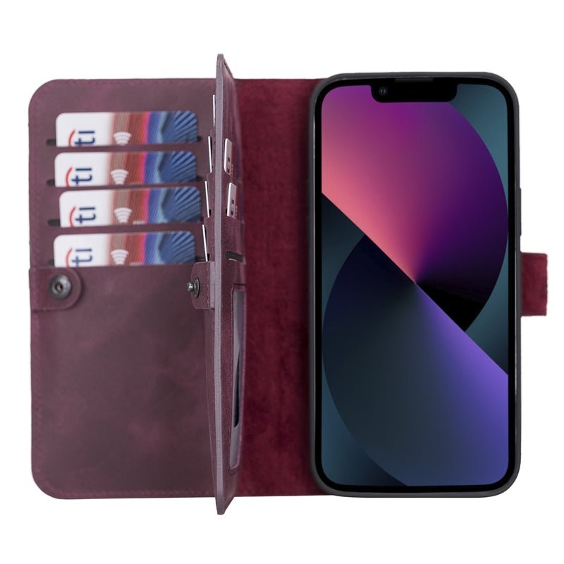 iPhone 13 Pro Leather Dual Wallet Case by Hardiston - premium iPhone 13 Cases