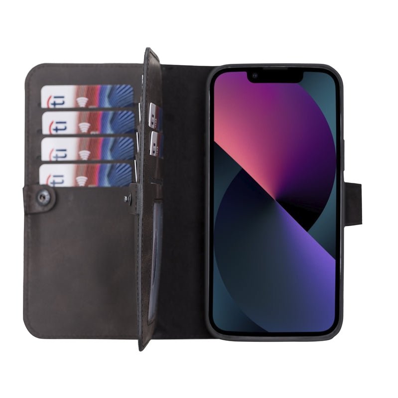 iPhone 13 Pro Max Leather Dual Wallet Case by Hardiston - premium iPhone 13 Cases