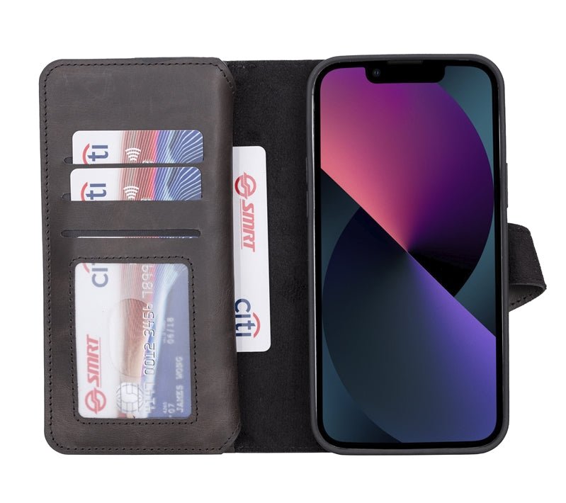 iPhone 13 Pro Max Leather Dual Wallet Case by Hardiston - premium iPhone 13 Cases