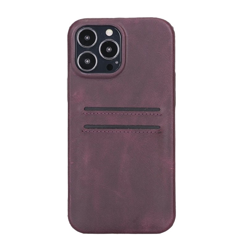 iPhone 13 Pro Max Leather Snap - on wallet case by Hardiston - premium iPhone 13 Cases