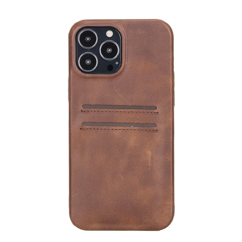 iPhone 13 Pro Max Leather Snap - on wallet case by Hardiston - premium iPhone 13 Cases