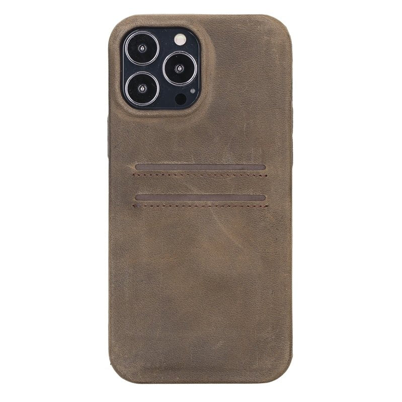 iPhone 13 Pro Max Leather Snap - on wallet case by Hardiston - premium iPhone 13 Cases