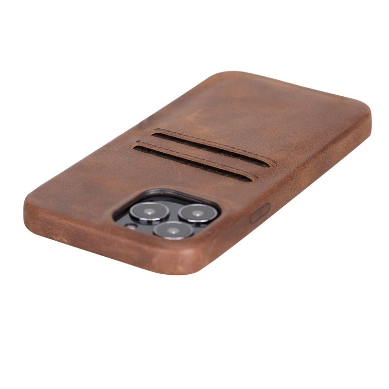 iPhone 13 Pro Max Leather Snap - on wallet case by Hardiston - premium iPhone 13 Cases