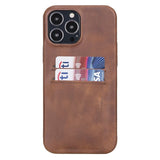 iPhone 13 Pro Max Leather Snap - on wallet case by Hardiston - premium iPhone 13 Cases