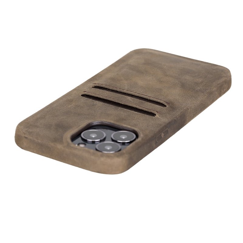 iPhone 13 Pro Max Leather Snap - on wallet case by Hardiston - premium iPhone 13 Cases
