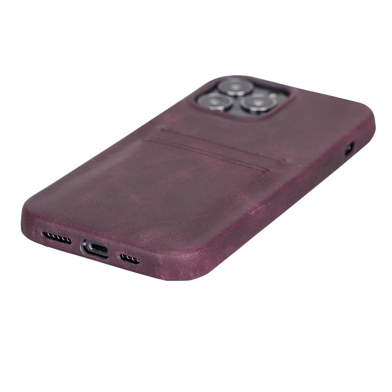 iPhone 13 Pro Max Leather Snap - on wallet case by Hardiston - premium iPhone 13 Cases
