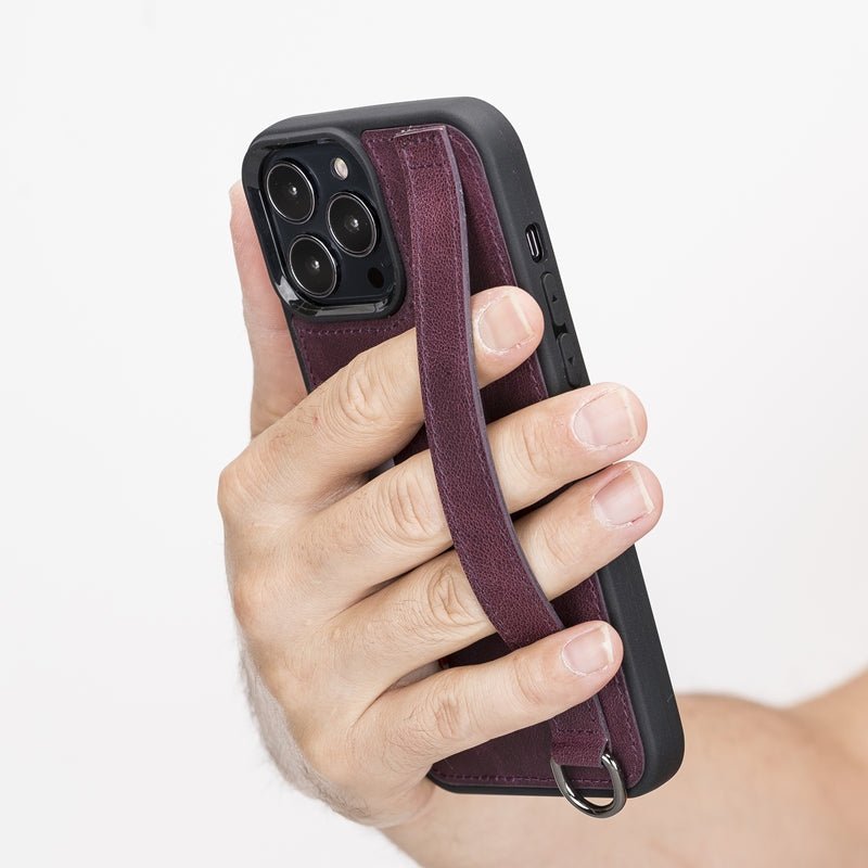 iPhone 13 Pro Max Snap - on Leather Grip Case by Hardiston - premium iPhone 13 Cases
