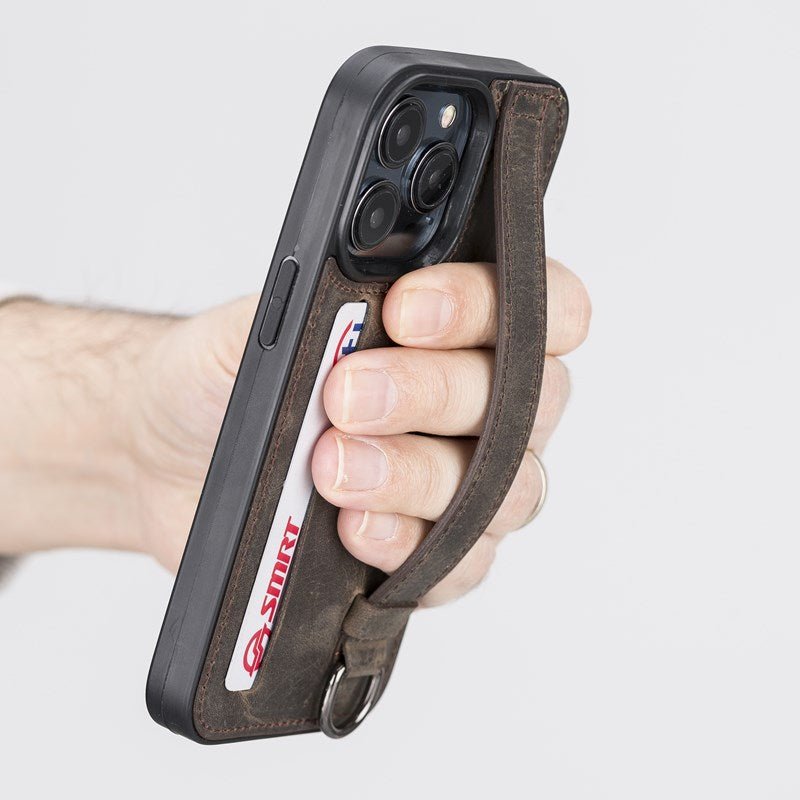 iPhone 13 Pro Snap - on Leather Grip Case by Hardiston - premium iPhone 13 Cases