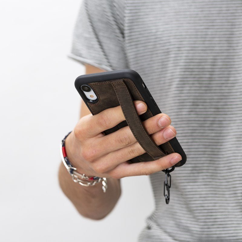 iPhone 13 Snap - on Leather Grip Case by Hardiston - premium iPhone 13 Cases