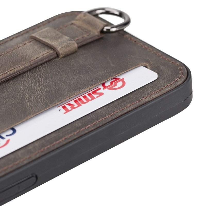 iPhone 13 Snap - on Leather Grip Case by Hardiston - premium iPhone 13 Cases