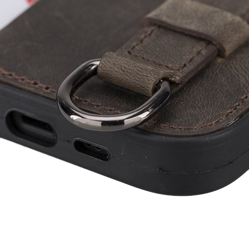 iPhone 13 Snap - on Leather Grip Case by Hardiston - premium iPhone 13 Cases