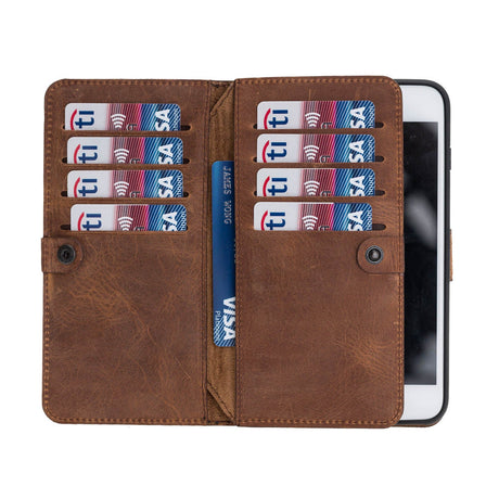 iPhone 8 Plus / iPhone 7 Plus Dual Fold Magnetic Detachable Leather Wallet Case by Hardiston - premium iPhone 7 - 8 - SE Cases