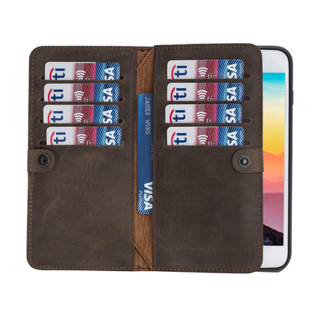 iPhone 8 Plus / iPhone 7 Plus Dual Fold Magnetic Detachable Leather Wallet Case by Hardiston - premium iPhone 7 - 8 - SE Cases