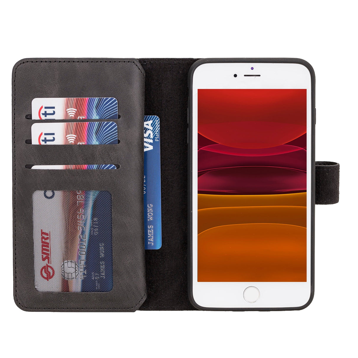 iPhone 8 Plus / iPhone 7 Plus Dual Fold Magnetic Detachable Leather Wallet Case by Hardiston - premium iPhone 7 - 8 - SE Cases