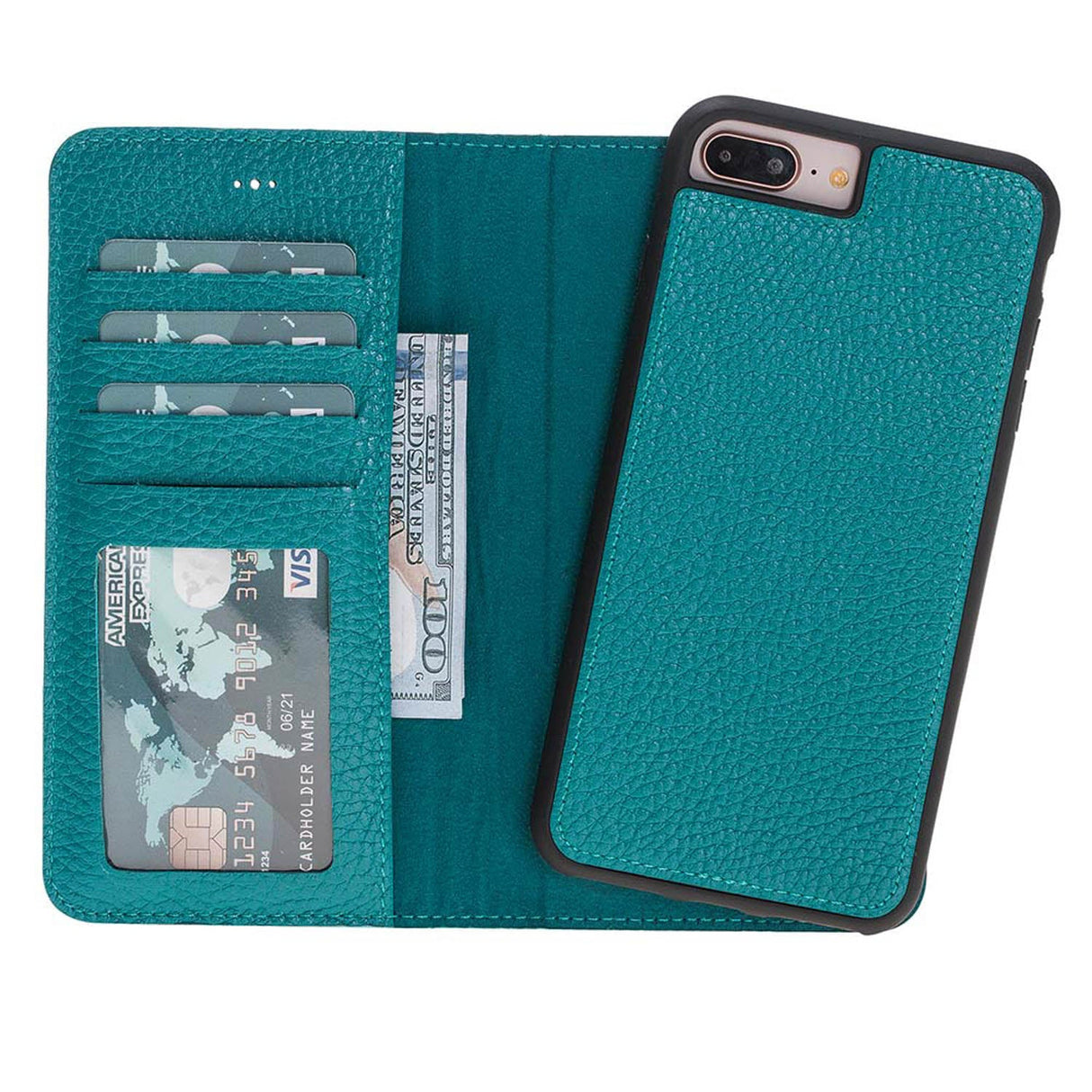 iPhone 8 Plus / iPhone 7 Plus Magnetic Detachable Leather Wallet Case by Hardiston - premium iPhone 7 - 8 - SE Cases