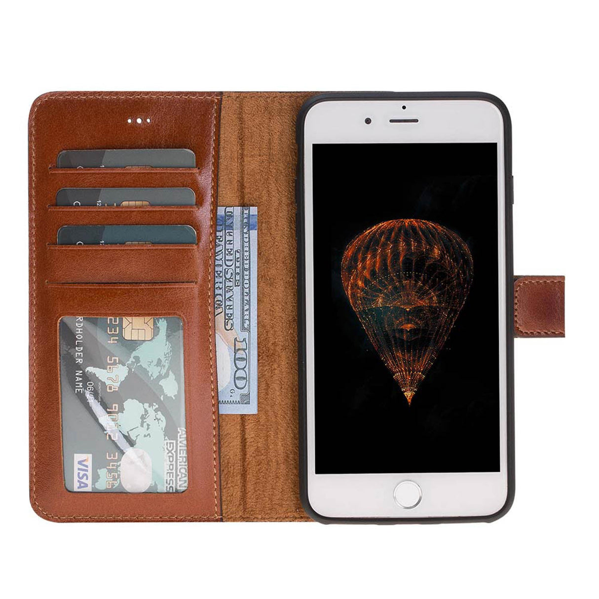 iPhone 8 Plus / iPhone 7 Plus Magnetic Detachable Leather Wallet Case by Hardiston - premium iPhone 7 - 8 - SE Cases