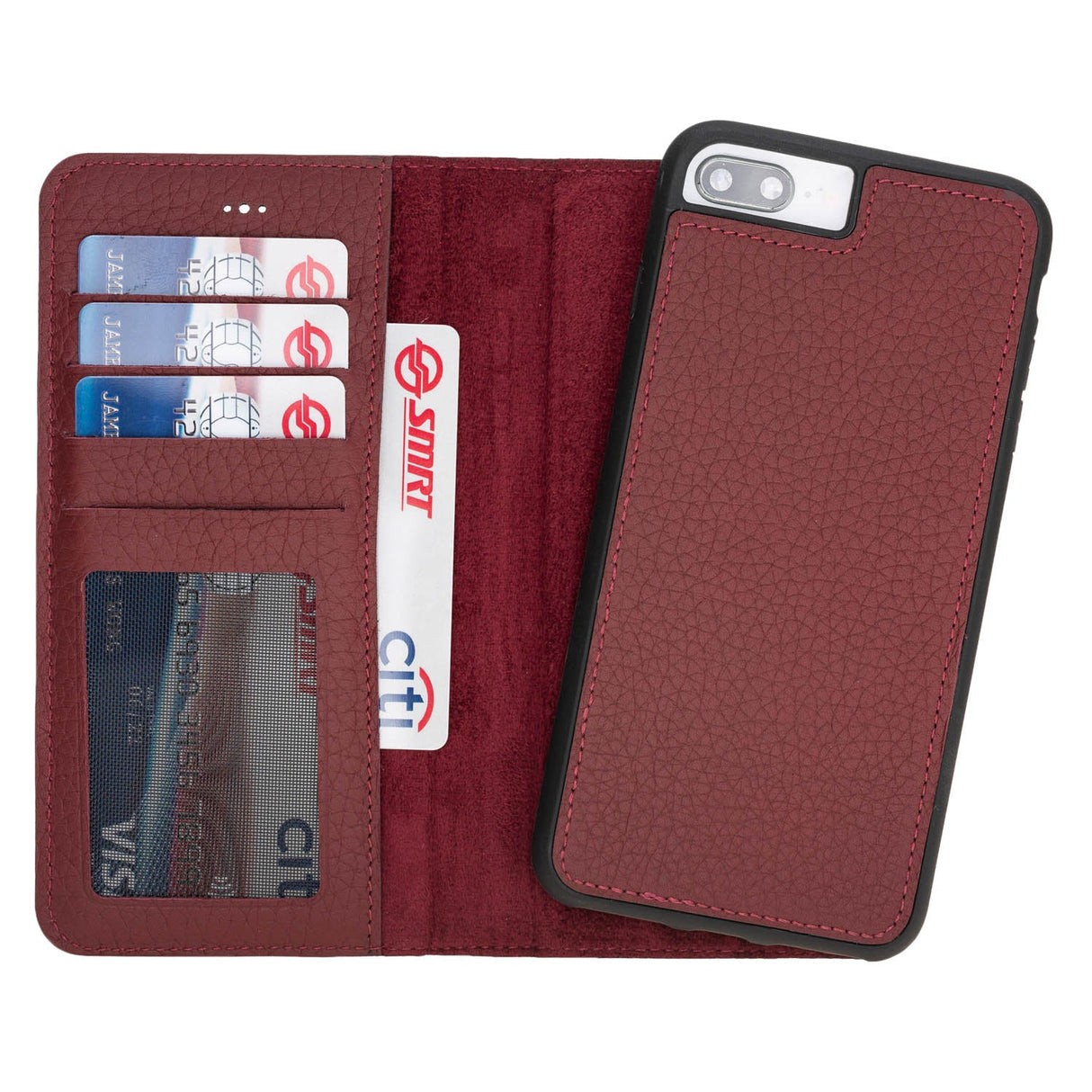 iPhone 8 Plus / iPhone 7 Plus Magnetic Detachable Leather Wallet Case by Hardiston - premium iPhone 7 - 8 - SE Cases