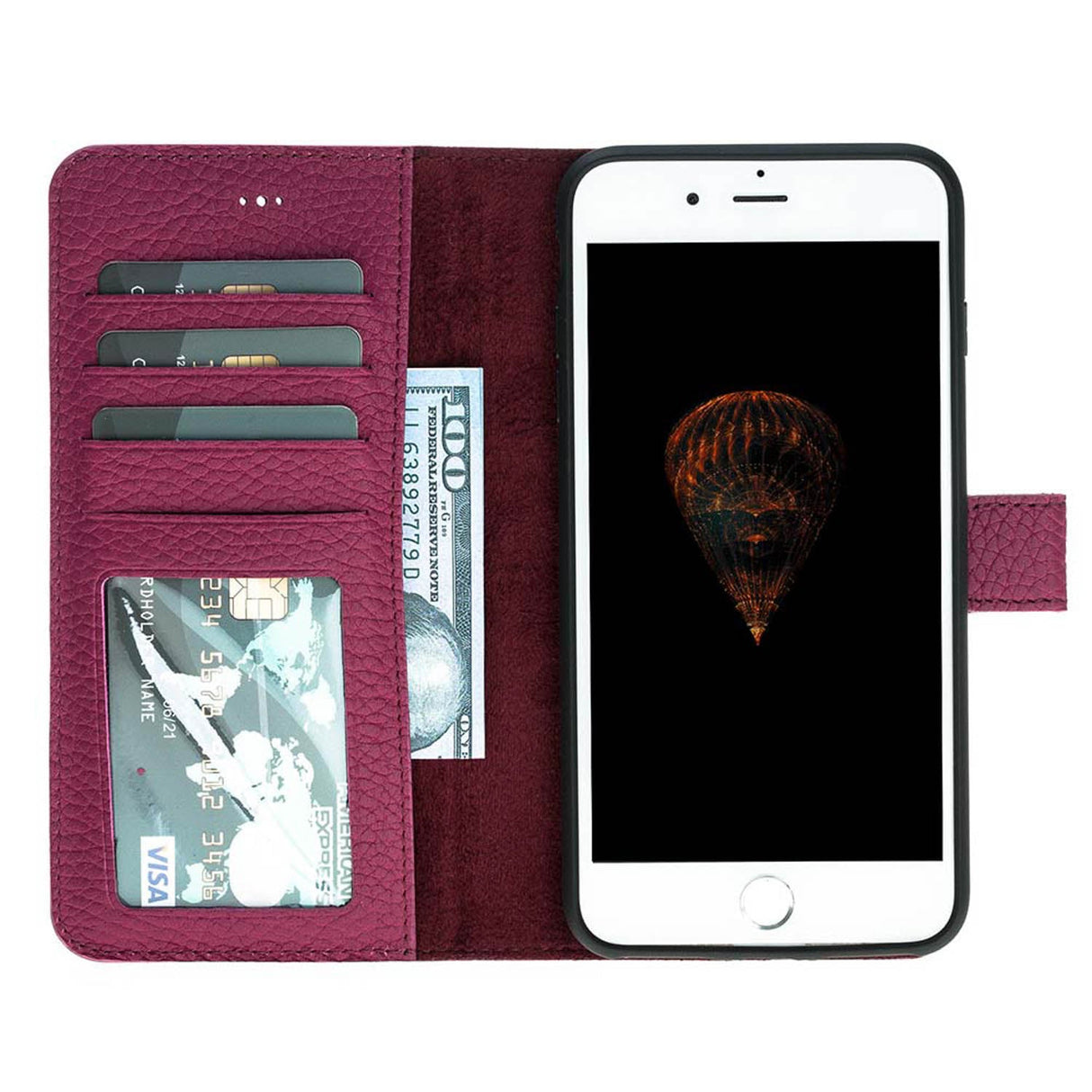 iPhone 8 Plus / iPhone 7 Plus Magnetic Detachable Leather Wallet Case by Hardiston - premium iPhone 7 - 8 - SE Cases