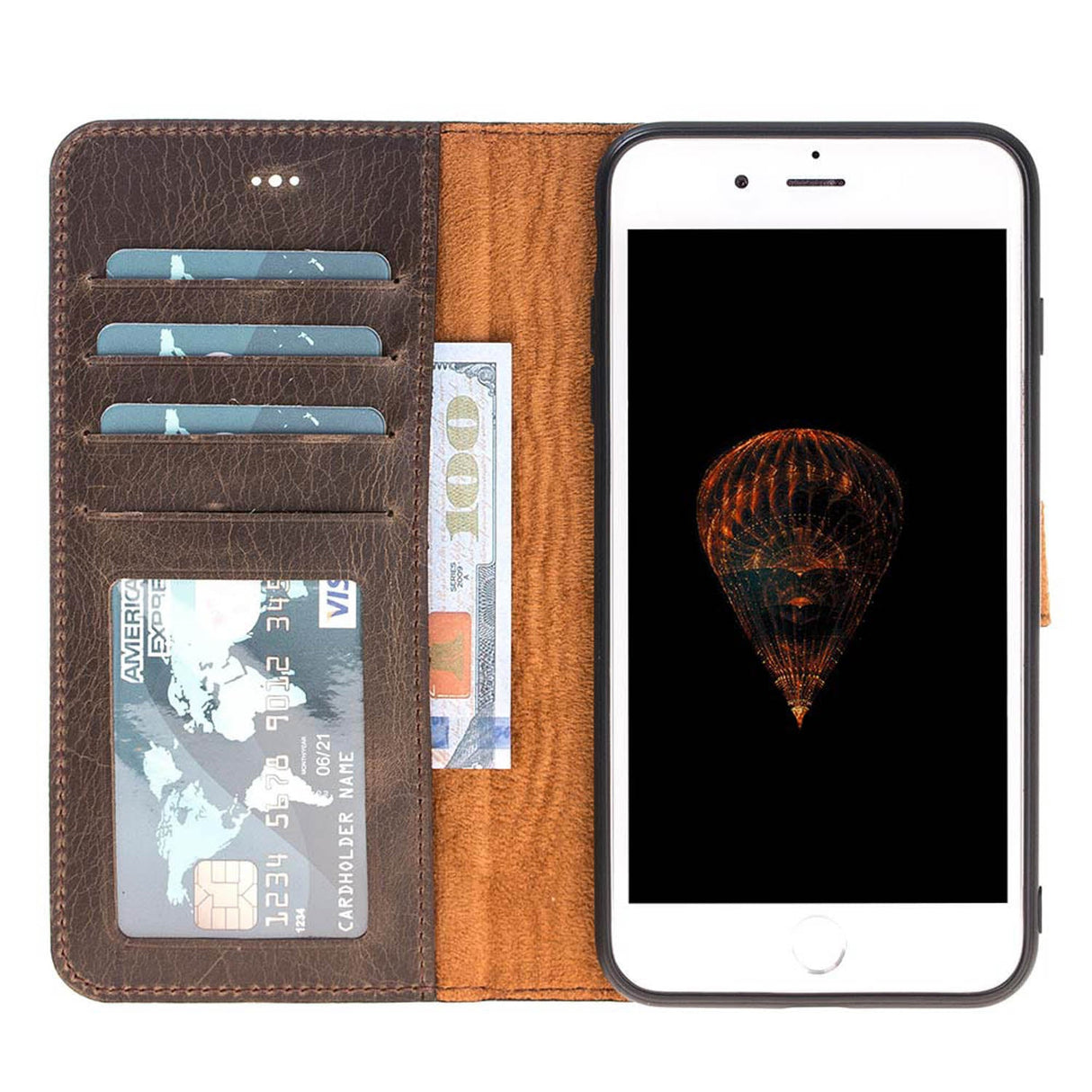 iPhone 8 Plus / iPhone 7 Plus Magnetic Detachable Leather Wallet Case by Hardiston - premium iPhone 7 - 8 - SE Cases