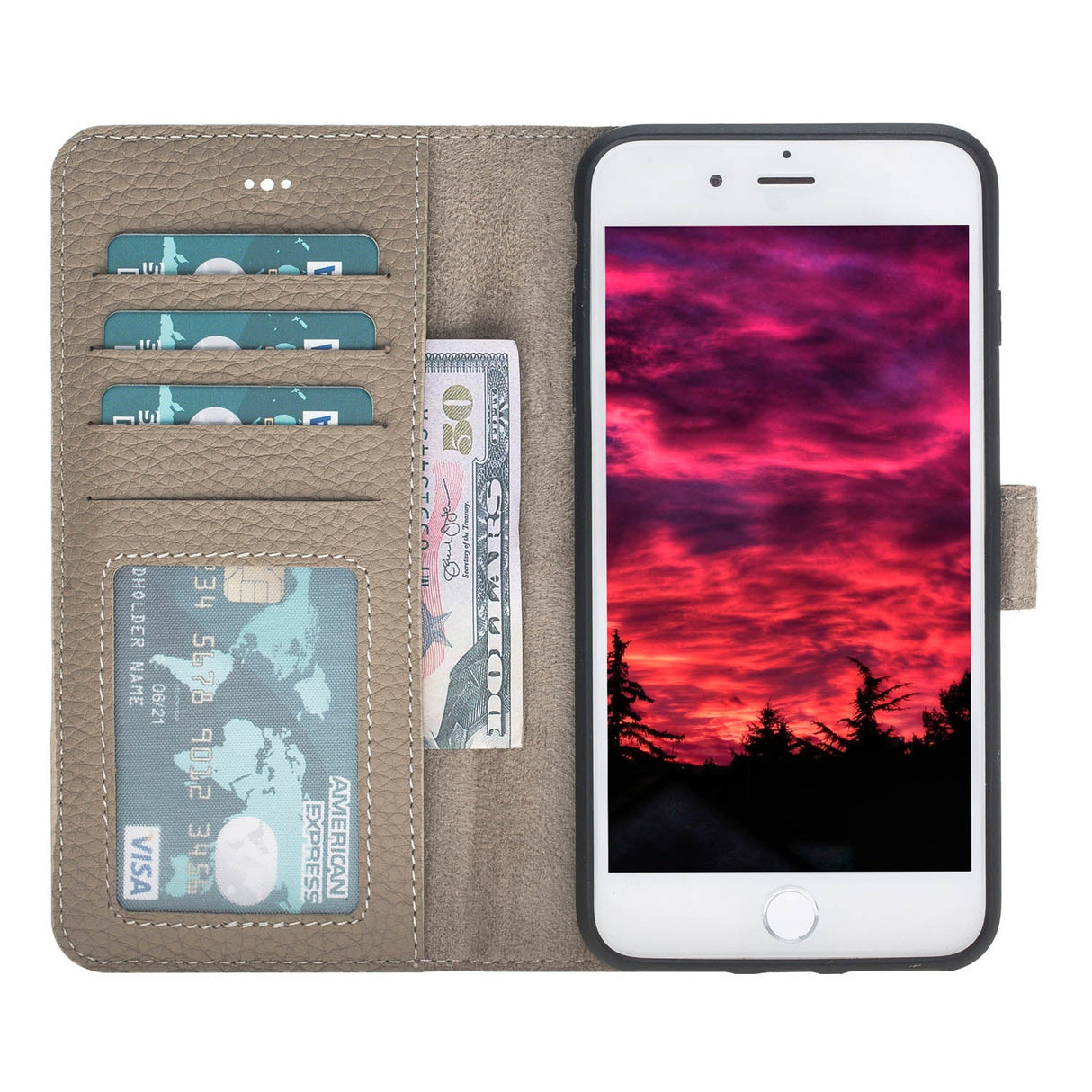 iPhone 8 Plus / iPhone 7 Plus Magnetic Detachable Leather Wallet Case by Hardiston - premium iPhone 7 - 8 - SE Cases