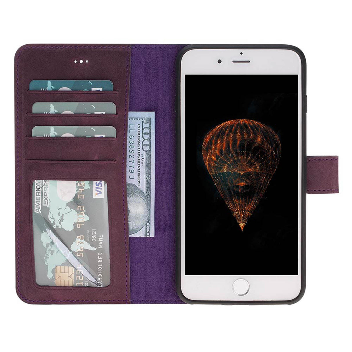 iPhone 8 Plus / iPhone 7 Plus Magnetic Detachable Leather Wallet Case by Hardiston - premium iPhone 7 - 8 - SE Cases