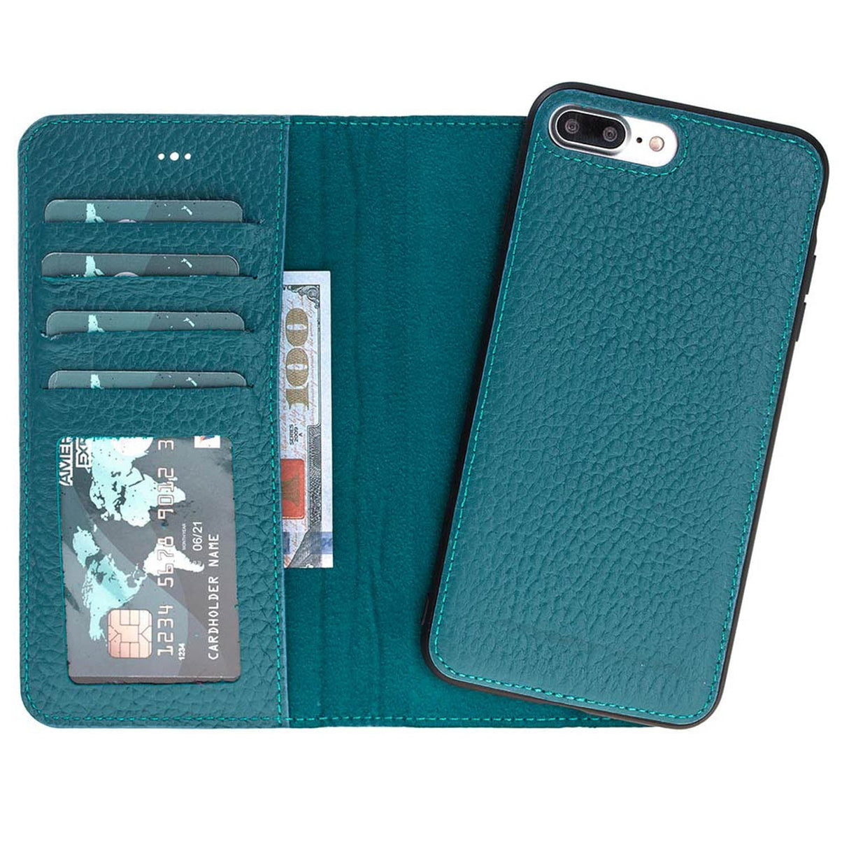 iPhone 8 Plus / iPhone 7 Plus Magnetic Detachable Leather Wallet Case by Hardiston - premium iPhone 7 - 8 - SE Cases