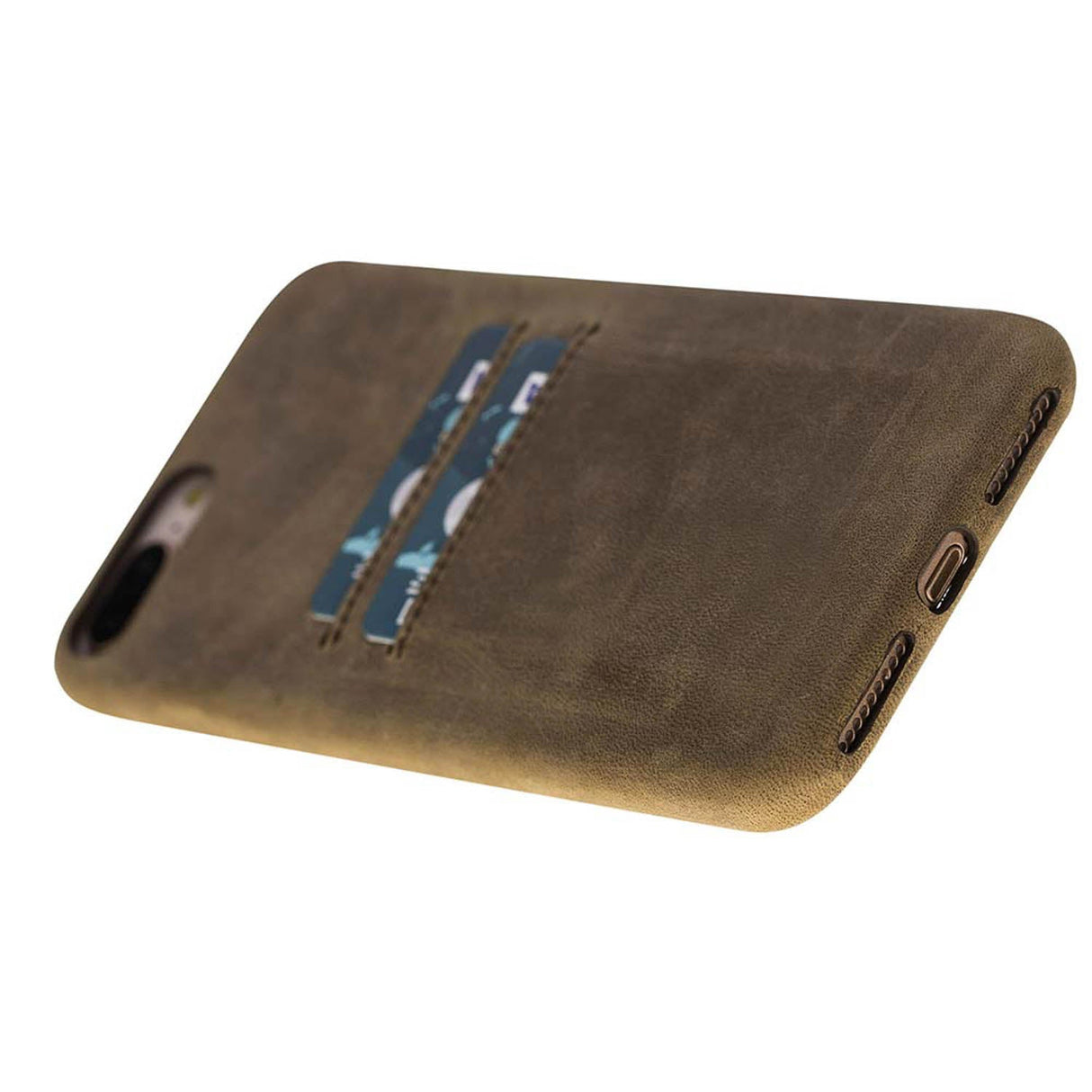 iPhone 8 Plus / iPhone 7 Plus Snap - on Full Cover Leather Case with Credit Card Slots by Hardiston - premium iPhone 7 - 8 - SE Cases